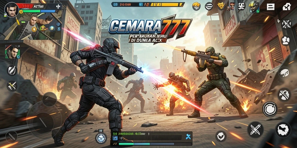Screenshot utama menampilkan antarmuka permainan CEMARA777 yang dinamis.