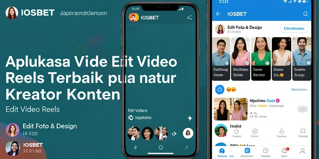 Antarmuka IOSBET yang menarik untuk Edit Video Reels.