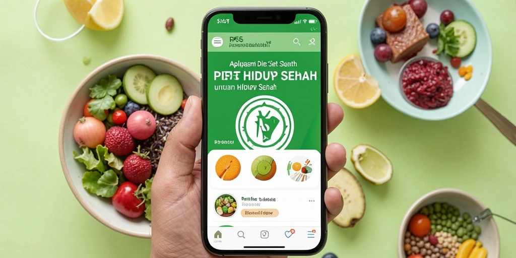 Antarmuka aplikasi RP55 yang intuitif untuk Diet Sehat.