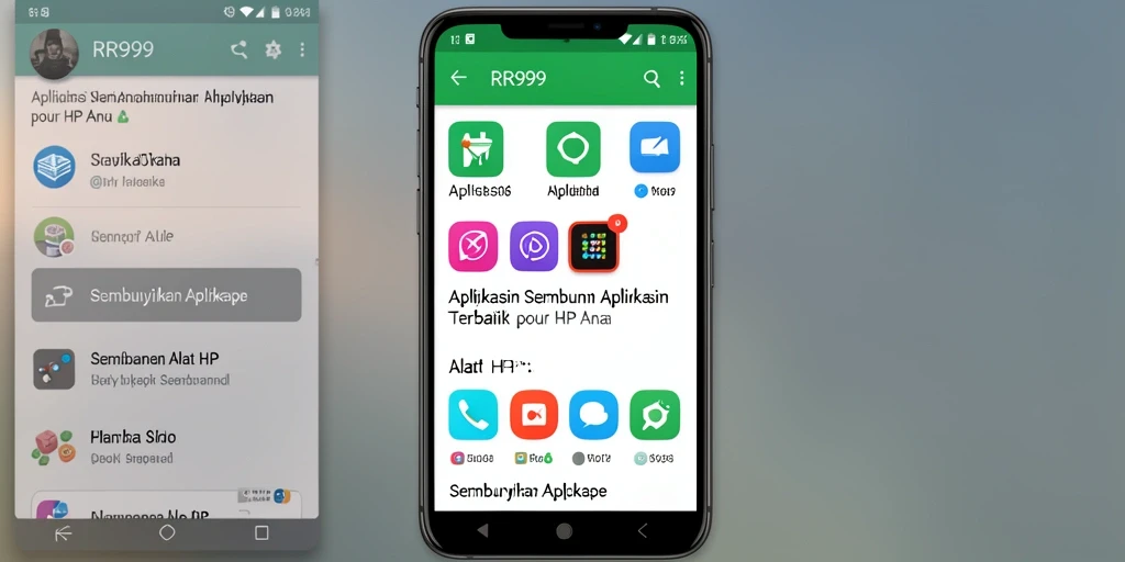 Antarmuka RR999 yang sederhana dan mudah digunakan untuk menyembunyikan aplikasi.