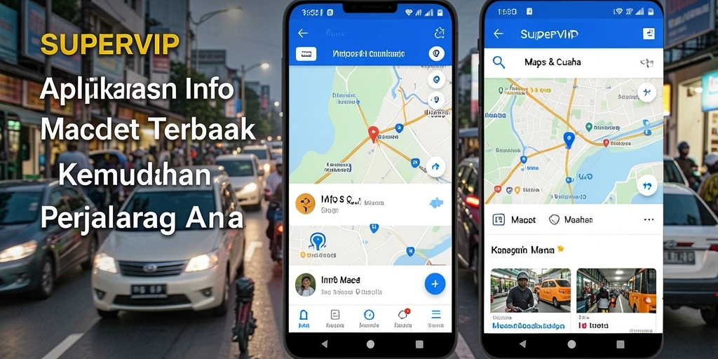 Tampilan antarmuka SUPERVIP dengan fitur Info Macet yang intuitif.